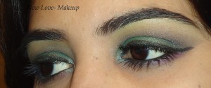 Green and Purple Eye Look