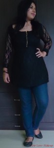 OOTD: Black Long Sleeve Lace Dress and Three Layers Necklace
