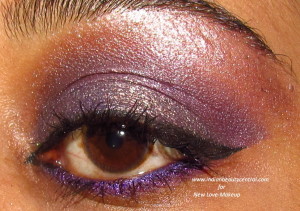 Purple Gold Duochrome Eye Makeup