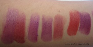 Lakme Absolute Matte Lipstick Swatches