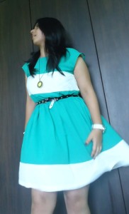 OOTD: Green and White Solilor Dress