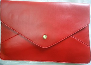 Red Oversized Envelope Clutch