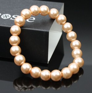 Simple Design Fashion Style Pearl Bracelet Apricot