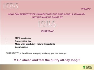 Lotus Herbals Introduces PURESTAY- Longlasting, 100% Vegetarian Makeup Range