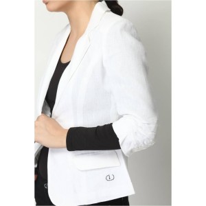 3/4th Sleeve White Linen Coat