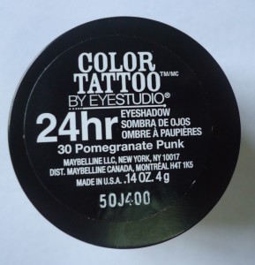 Maybelline Eye Studio Color Tattoo Pomegranate Punk Review, Swatches