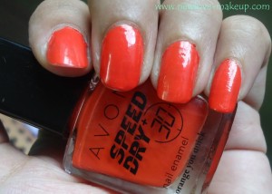 Avon Speed Dry Nail Enamel Orange you Quick Review, NOTD