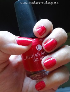 Lakme Absolute Gel Stylist Nail Paint Scarlet Red Review, NOTD