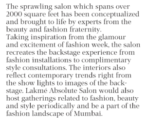 Haircut at Lakme Absolute Salon Mumbai