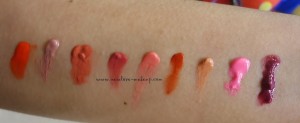 Kryolan Lip N' Cheek Stain Swatches, indian makeup beauty blog