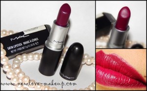MAC Satin Lipstick Rebel Swatches, Indian makeup blog