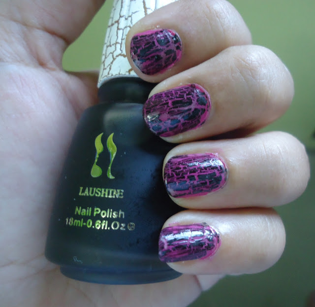 NOTD- Black Crackling Nail Polish