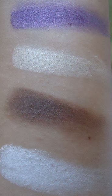 Sappho Cosmetics Pressed Eye Shadows Dream, Chambrelle, Coastal, Pick Purple Review, Swatches