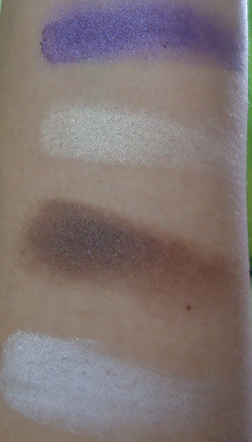 Sappho Cosmetics Pressed Eye Shadows Dream, Chambrelle, Coastal, Pick Purple Review, Swatches