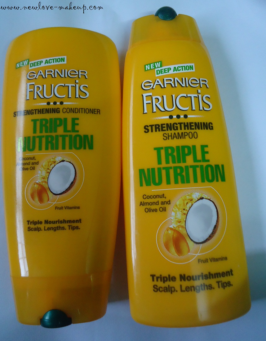 Machtig Afgeschaft Oppervlakkig Garnier Fructis Triple Nutrition Shampoo,Conditioner Review - New Love -  Makeup