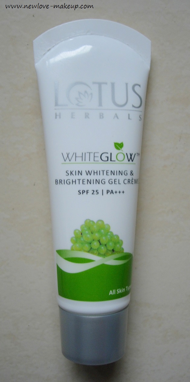 Verlichten Vulkaan Nauwkeurigheid Lotus Herbals WhiteGlow Skin Whitening & Brightening Gel Creme SPF-25 Review  - New Love - Makeup