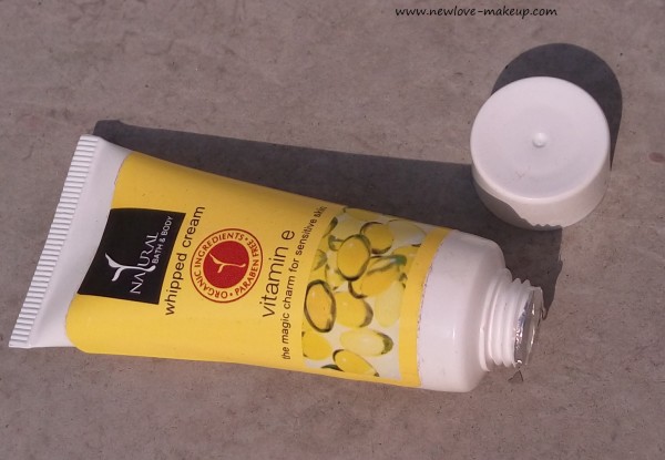 Natural Bath and Body Vitamin E Whipped Cream Review, Indian Beauty Blog