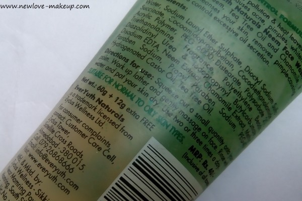 Everyuth Naturals Neem Face Wash Review, Indian Beauty Blog, Skincare