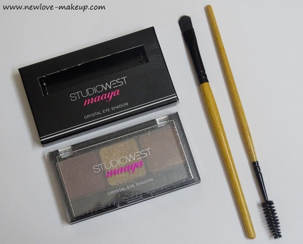 Studiowest Maaya Crystal Eyeshadow Trio Goldmine Review, Swatches, Indian Makeup Blog, Best Eyeshadow India