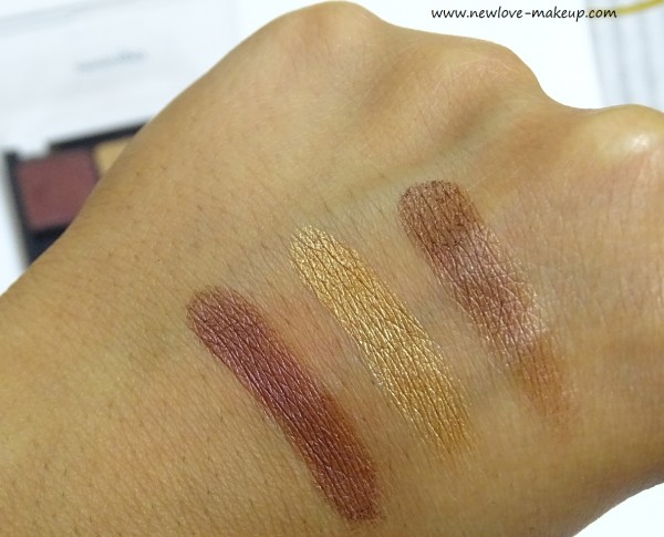 Studiowest Maaya Crystal Eyeshadow Trio Goldmine Review, Swatches, Indian Makeup Blog, Best Eyeshadow India