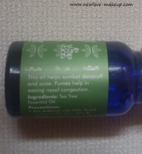 Fabindia Tea Tree Essential Oil Review, Indian Beauty Blog, Indian Skincare Blog